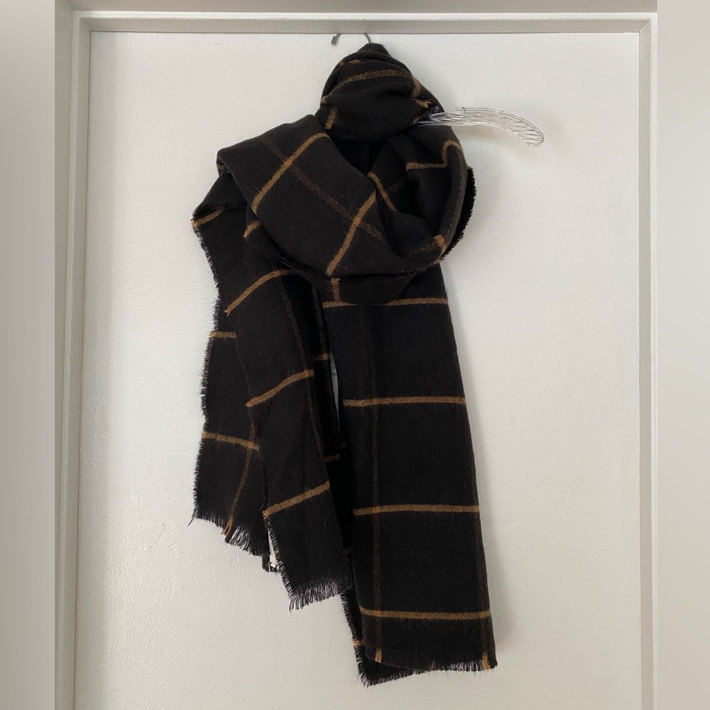 Zara Scarf, black w/tan